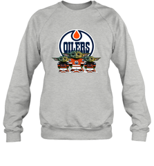 Edmonton Oilers Star Wars Logo Baby Yoda Sweatshirt - PrimaryTee