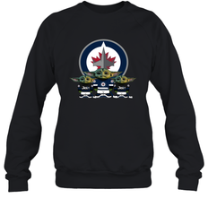 Winnipeg Jets Star Wars Logo Baby Yoda Sweatshirt - PrimaryTee