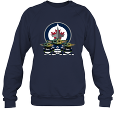 Winnipeg Jets Star Wars Logo Baby Yoda Sweatshirt - PrimaryTee