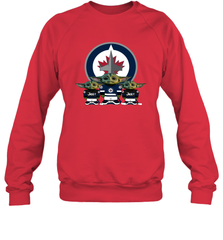 Winnipeg Jets Star Wars Logo Baby Yoda Sweatshirt - PrimaryTee