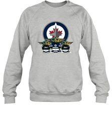 Winnipeg Jets Star Wars Logo Baby Yoda Sweatshirt - PrimaryTee