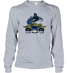 Vancouver Canucks Star Wars Logo Baby Yoda Long Sleeve T-Shirt - PrimaryTee
