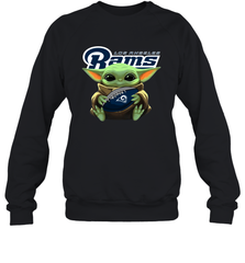 Baby Yoda Loves The Los Angeles Rams Star Wars NFL Shirts Sweatshirt - PrimaryTee