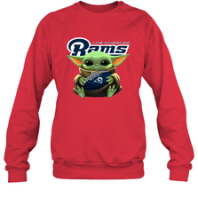 Baby Yoda Loves The Los Angeles Rams Star Wars NFL Shirts Sweatshirt - PrimaryTee