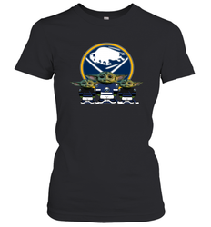 Buffalo Sabres Star Wars Logo Baby Yoda Women's T-Shirt - PrimaryTee