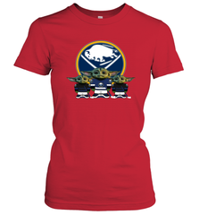 Buffalo Sabres Star Wars Logo Baby Yoda Women's T-Shirt - PrimaryTee