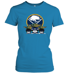 Buffalo Sabres Star Wars Logo Baby Yoda Women's T-Shirt - PrimaryTee