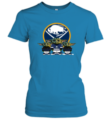 Buffalo Sabres Star Wars Logo Baby Yoda Women's T-Shirt - PrimaryTee
