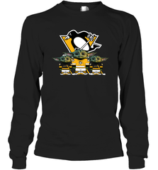 Pittsburgh Penguins Star Wars Logo Baby Yoda Long Sleeve T-Shirt - PrimaryTee