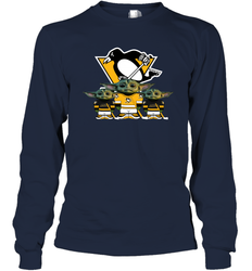 Pittsburgh Penguins Star Wars Logo Baby Yoda Long Sleeve T-Shirt - PrimaryTee