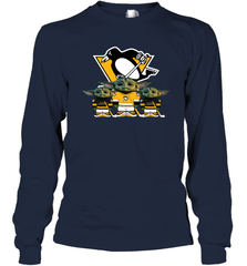 Pittsburgh Penguins Star Wars Logo Baby Yoda Long Sleeve T-Shirt - PrimaryTee