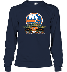 New York Islanders Star Wars Logo Baby Yoda Long Sleeve T-Shirt - PrimaryTee
