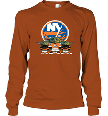 New York Islanders Star Wars Logo Baby Yoda Long Sleeve T-Shirt - PrimaryTee
