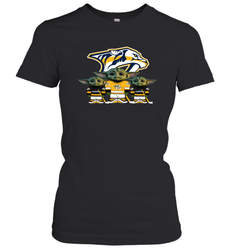 Nashville Predators Star Wars Logo Baby Yoda Women's T-Shirt - PrimaryTee