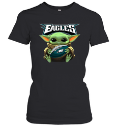 Baby Yoda Loves The Philadelphia Eagles Star Wars NFL Shirts Women's T-Shirt - PrimaryTee