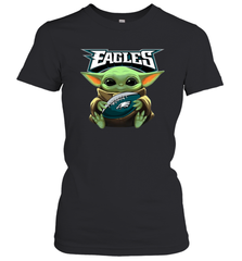 Baby Yoda Loves The Philadelphia Eagles Star Wars NFL Shirts Women's T-Shirt - PrimaryTee