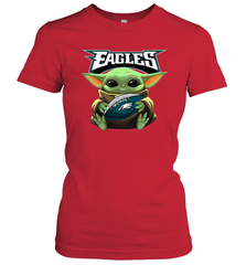 Baby Yoda Loves The Philadelphia Eagles Star Wars NFL Shirts Women's T-Shirt - PrimaryTee