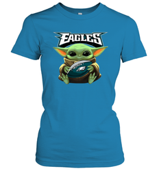 Baby Yoda Loves The Philadelphia Eagles Star Wars NFL Shirts Women's T-Shirt - PrimaryTee