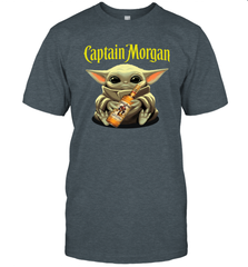 Baby Yoda Hugs Captain Morgan Bottle Star Wars Shirts Men's T-Shirt - PrimaryTee