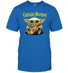 Baby Yoda Hugs Captain Morgan Bottle Star Wars Shirts Men's T-Shirt - PrimaryTee
