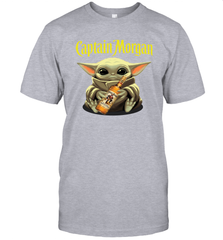 Baby Yoda Hugs Captain Morgan Bottle Star Wars Shirts Men's T-Shirt - PrimaryTee