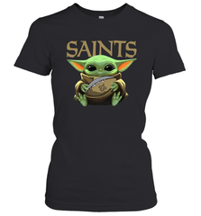 Baby Yoda Loves The New Orleans Saints Star Wars NFL Shirts Women's T-Shirt - PrimaryTee