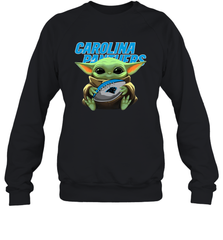 Baby Yoda Loves The Carolina Panthers Star Wars NFL Shirts Sweatshirt - PrimaryTee