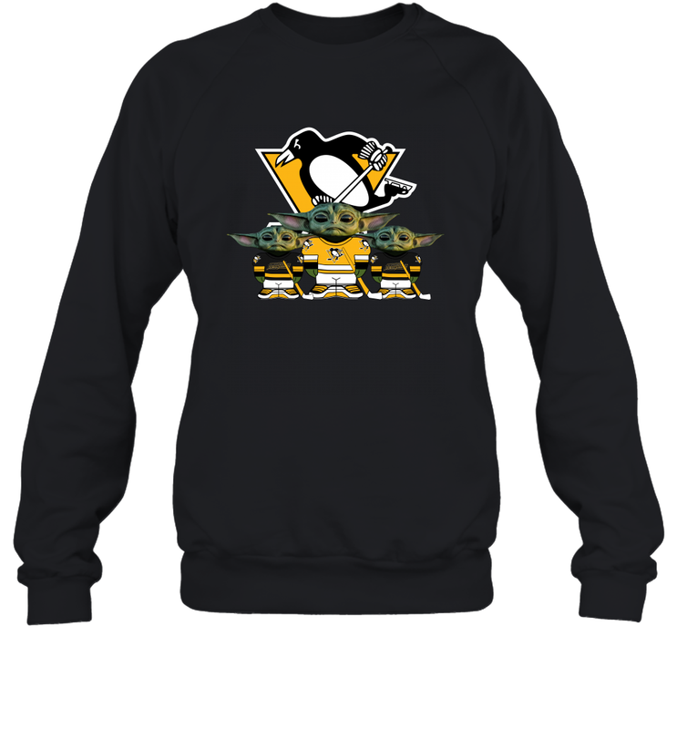 Pittsburgh Penguins Star Wars Logo Baby Yoda Sweatshirt - PrimaryTee