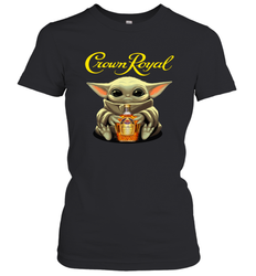 Baby Yoda Hugs Crown Royal Bottle Star Wars Shirts Women's T-Shirt - PrimaryTee