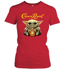 Baby Yoda Hugs Crown Royal Bottle Star Wars Shirts Women's T-Shirt - PrimaryTee