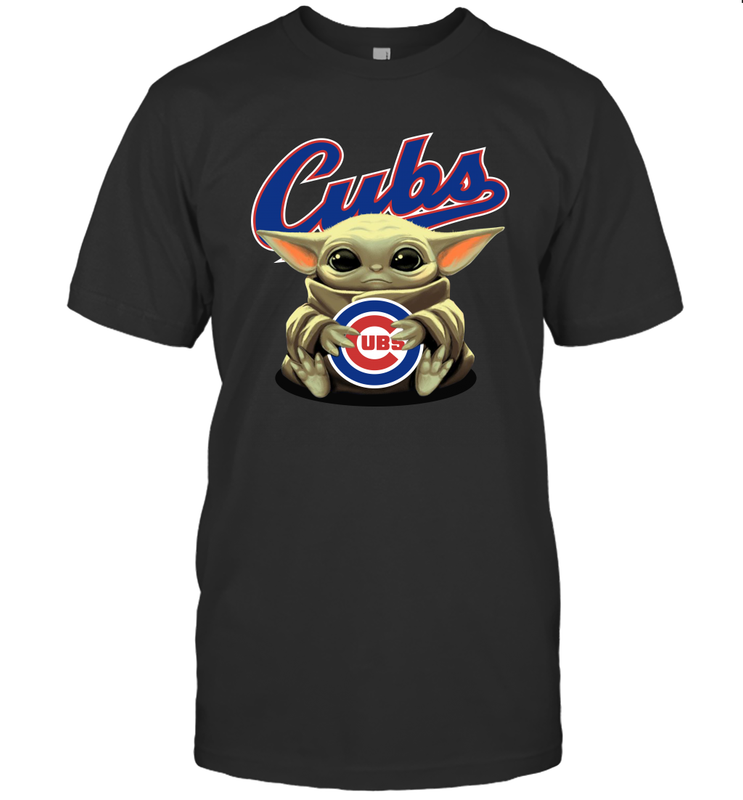 Baby Yoda Hugs The Chicago Cubs Shirts Men's T-Shirt - PrimaryTee