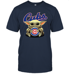 Baby Yoda Hugs The Chicago Cubs Shirts Men's T-Shirt - PrimaryTee
