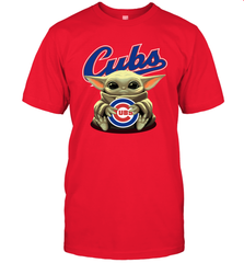Baby Yoda Hugs The Chicago Cubs Shirts Men's T-Shirt - PrimaryTee