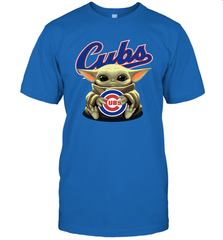 Baby Yoda Hugs The Chicago Cubs Shirts Men's T-Shirt - PrimaryTee