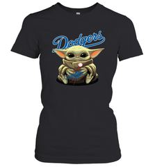Baby Yoda Hugs The Los Angeles Dodgers Shirts Women's T-Shirt - PrimaryTee