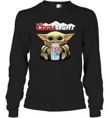 Baby Yoda Hugs Coors Light Beer Star Wars Shirts Long Sleeve T-Shirt - PrimaryTee
