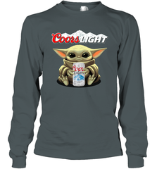 Baby Yoda Hugs Coors Light Beer Star Wars Shirts Long Sleeve T-Shirt - PrimaryTee