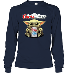 Baby Yoda Hugs Coors Light Beer Star Wars Shirts Long Sleeve T-Shirt - PrimaryTee