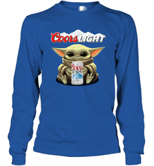 Baby Yoda Hugs Coors Light Beer Star Wars Shirts Long Sleeve T-Shirt - PrimaryTee