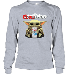 Baby Yoda Hugs Coors Light Beer Star Wars Shirts Long Sleeve T-Shirt - PrimaryTee