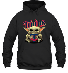 Baby Yoda Hugs The Minnesota Twins Shirts Hoodie - PrimaryTee