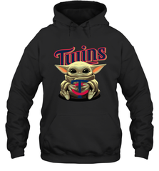 Baby Yoda Hugs The Minnesota Twins Shirts Hoodie - PrimaryTee