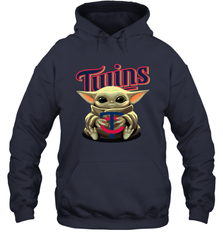 Baby Yoda Hugs The Minnesota Twins Shirts Hoodie - PrimaryTee