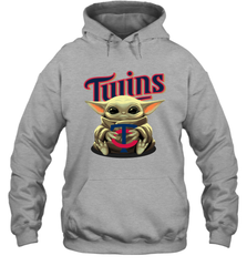 Baby Yoda Hugs The Minnesota Twins Shirts Hoodie - PrimaryTee