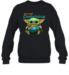 Baby Yoda Loves The Miami Dolphins Star Wars NFL Shirts Sweatshirt - PrimaryTee