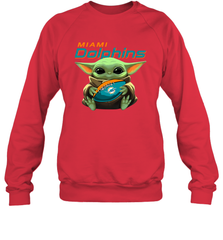 Baby Yoda Loves The Miami Dolphins Star Wars NFL Shirts Sweatshirt - PrimaryTee