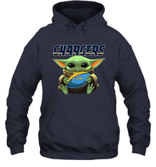 Baby Yoda Loves The Los Angeles Chargers Star Wars NFL Shirts Hoodie - PrimaryTee