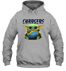 Baby Yoda Loves The Los Angeles Chargers Star Wars NFL Shirts Hoodie - PrimaryTee