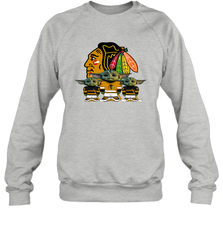 Chicago Blackhawks Star Wars Logo Baby Yoda Sweatshirt - PrimaryTee