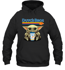 Baby Yoda Hugs Dutch Bros Hoodie - PrimaryTee
